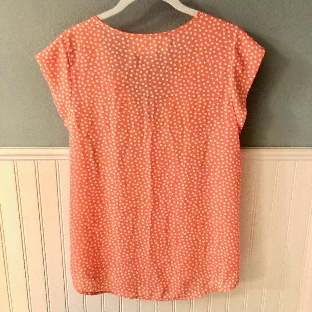 Alice Blue Apricot Polka Dot Shirt